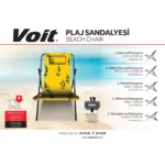KATLANABİLİR / TAŞINABİLİR ŞEZLONG SARI - Görsel 2
